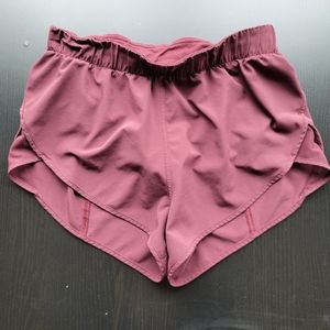 Burgandy Lululemon Hotty Hot Running Short Size 4